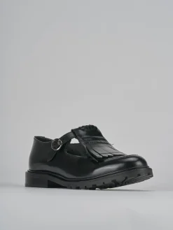 Mocassini tacco 2cm pelle nero