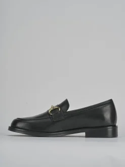 Mocassini tacco 2cm pelle nero