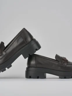 Mocassini tacco 2cm pelle testa