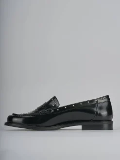 Mocassini tacco 1cm pelle nero