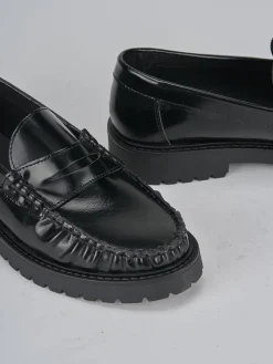 Mocassini tacco 2cm pelle nero