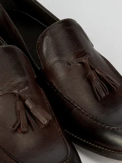 Mocassini tacco 1cm pelle testa