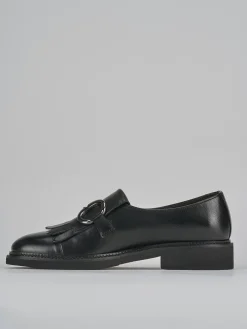 Mocassini tacco 2cm pelle nero