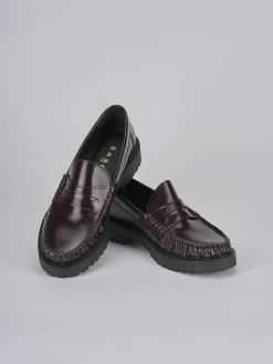 Mocassini tacco 2cm pelle bordo'