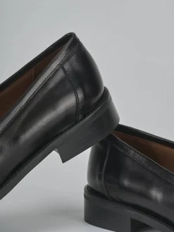 Mocassini tacco 2cm pelle nero