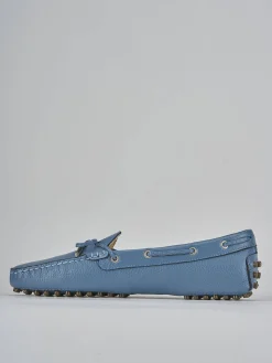 Mocassini tacco 1cm pelle jeans