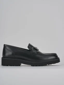 Mocassini tacco 1cm pelle nero