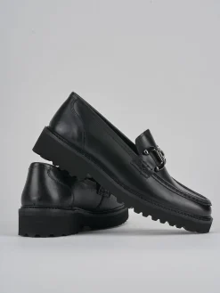 Mocassini tacco 1cm pelle nero