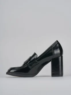 Mocassini tacco 7cm pelle nero