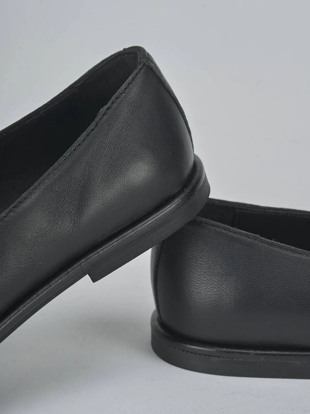 Mocassini tacco 1cm pelle nero