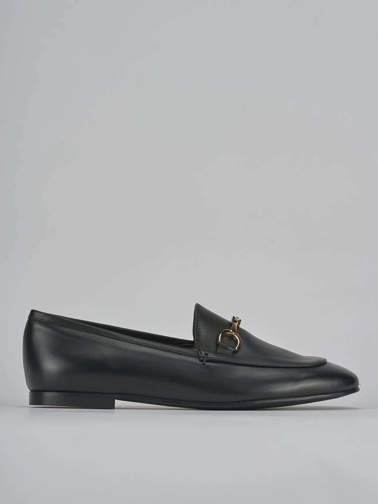 Mocassini tacco 1cm pelle nero