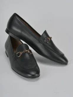 Mocassini tacco 1cm pelle nero