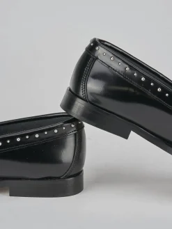 Mocassini tacco 2cm pelle nero