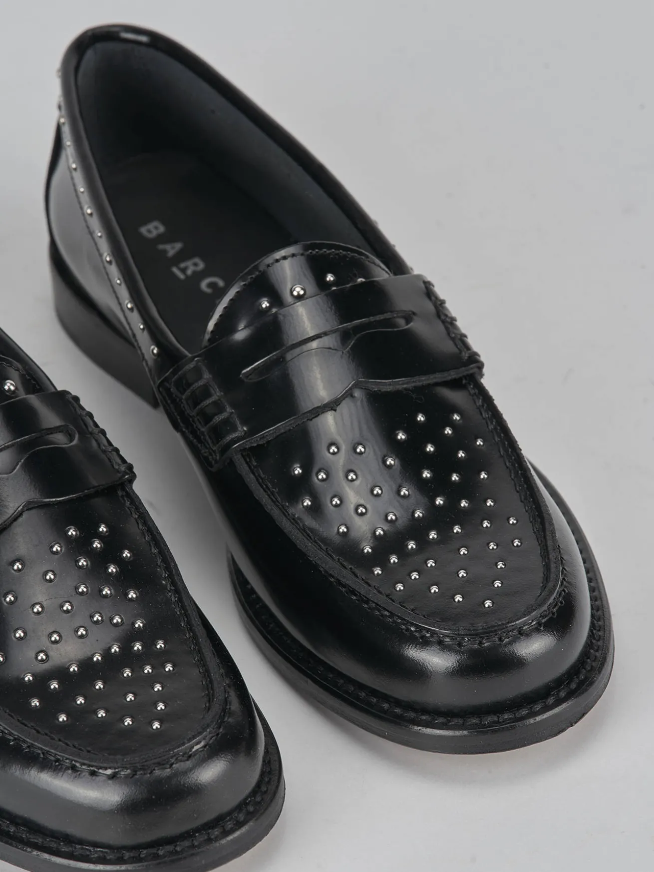 Mocassini tacco 2cm pelle nero