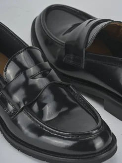 Mocassini tacco 1cm pelle nero