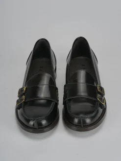 Mocassini tacco 2cm pelle testa