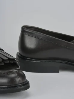 Mocassini tacco 1cm pelle testa