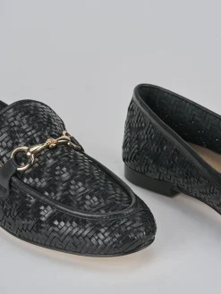 Mocassini tacco 1cm pelle nero