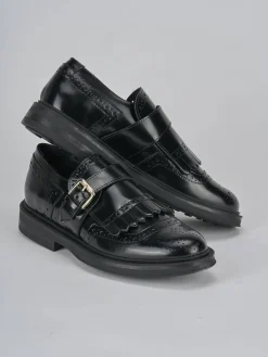 Mocassini tacco 2cm pelle nero