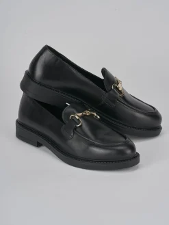 Mocassini tacco 1cm pelle nero