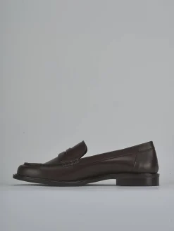 Mocassini tacco 1cm pelle testa