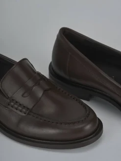 Mocassini tacco 1cm pelle testa