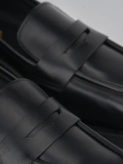 Mocassini tacco 3cm pelle nero