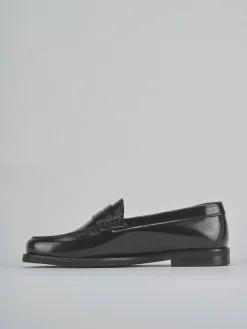 Mocassini tacco 1cm pelle nero