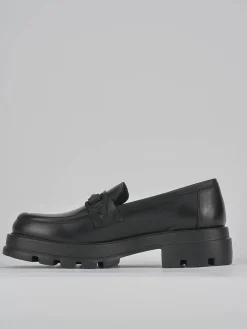 Mocassini tacco 2cm pelle nero