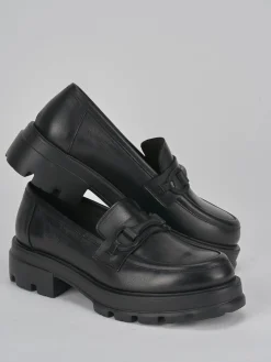 Mocassini tacco 2cm pelle nero