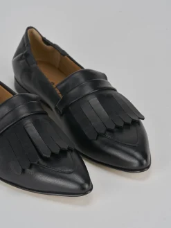 Mocassini tacco 1cm pelle nero