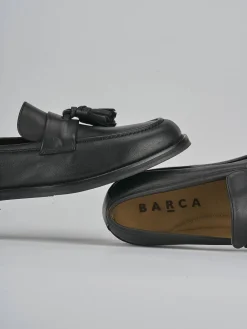 Mocassini tacco 2cm pelle nero