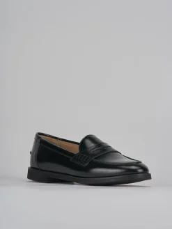 Mocassini tacco 1cm pelle nero