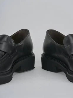 Mocassini tacco 2cm pelle nero