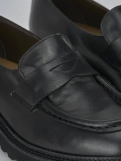 Mocassini tacco 2cm pelle nero