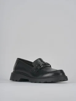 Mocassini tacco 3cm pelle nero