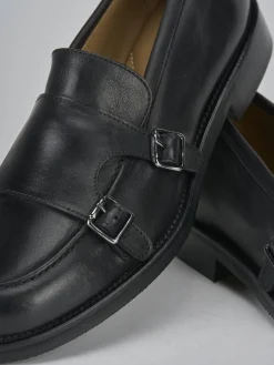 Mocassini tacco 2cm pelle nero