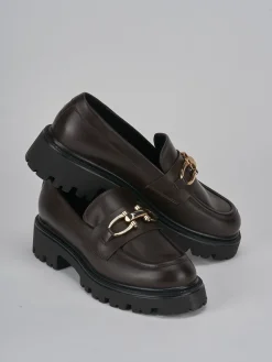 Mocassini tacco 2cm pelle testa