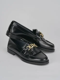 Mocassini tacco 1cm pelle nero