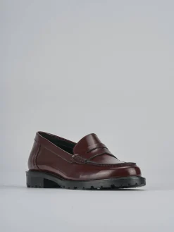 Mocassini tacco 3cm pelle bordo'