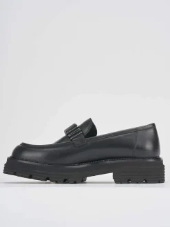 Mocassini tacco 2cm pelle nero