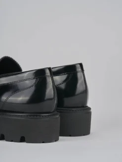 Mocassini tacco 2cm pelle nero