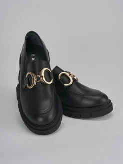 Mocassini tacco 2cm pelle nero