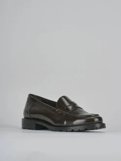 Mocassini tacco 3cm pelle testa