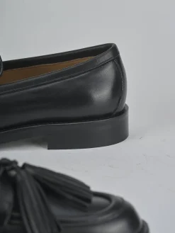 Mocassini tacco 2cm pelle nero