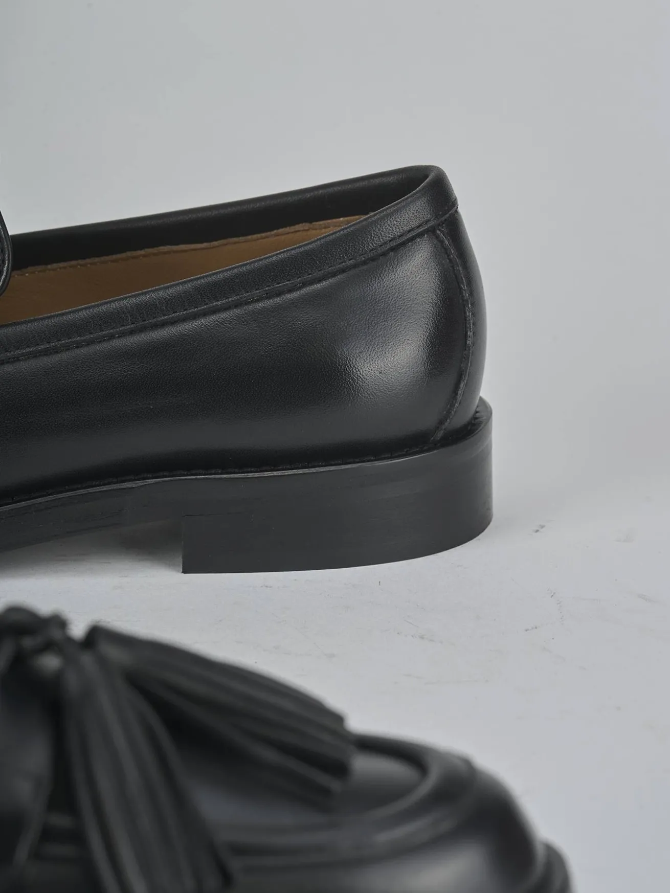 Mocassini tacco 2cm pelle nero