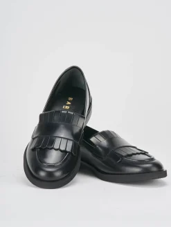 Mocassini tacco 1cm pelle nero