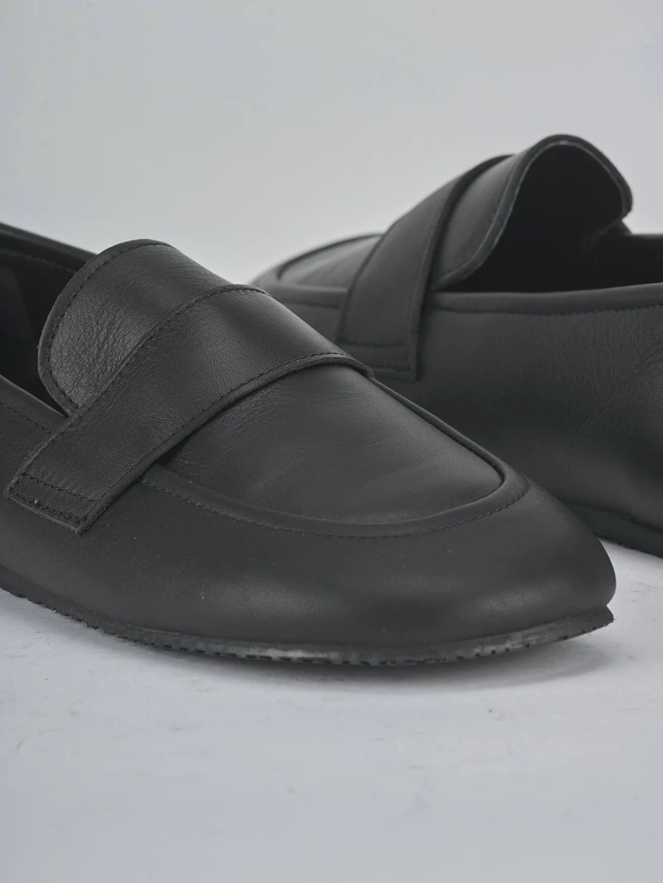 Mocassini tacco 1cm pelle nero