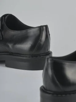 Mocassini tacco 1cm pelle nero