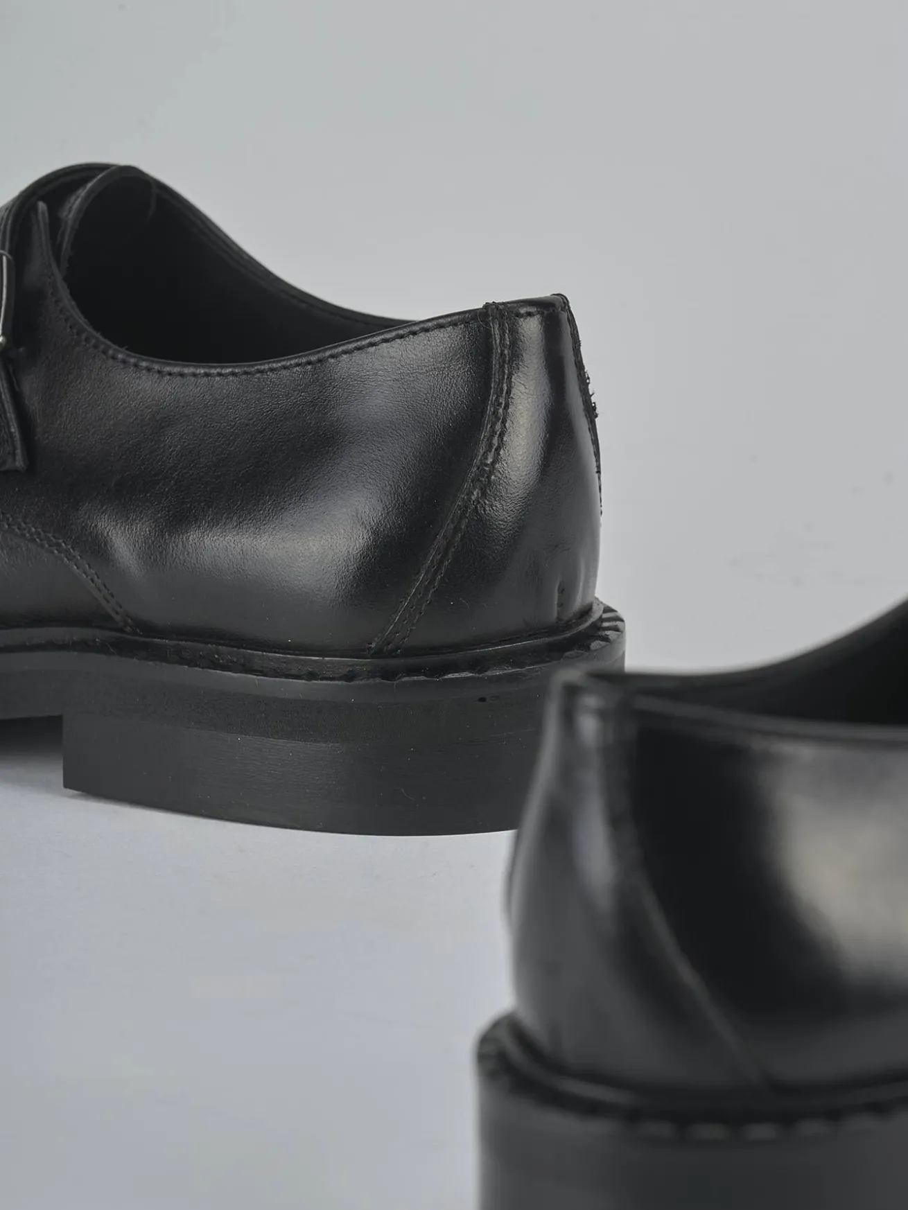 Mocassini tacco 1cm pelle nero